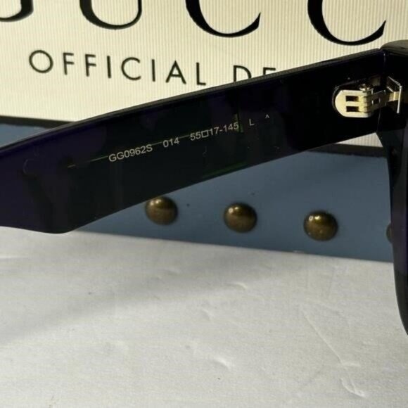 Gucci Men's GG0962Sm Acetate Rectangle Sunglasses - Picture 10 of 13
